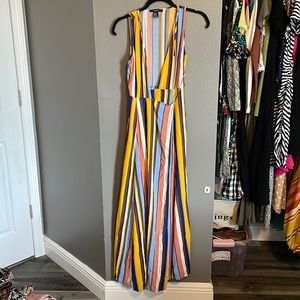 Forever21 colorful stripe wrap dress